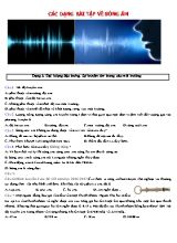 Các dạng bài tập Vật lí 12 - Bài 4 Sóng âm (Có đáp án)
